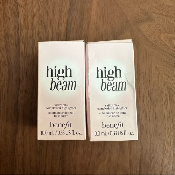 NIB 2 x Benefit High Beam Satiny pink complexion highlighter - Picture 2 of 8